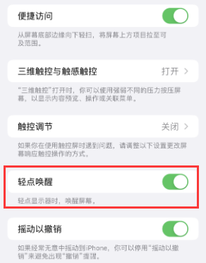 广水苹果授权维修站分享iPhone轻点无法唤醒怎么办 