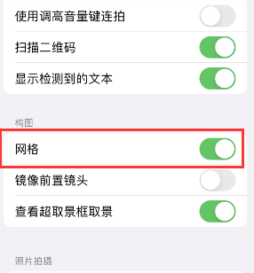 广水苹果手机维修网点分享iPhone如何开启九宫格构图功能