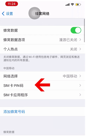 广水苹果14维修网分享如何给iPhone14的SIM卡设置密码 