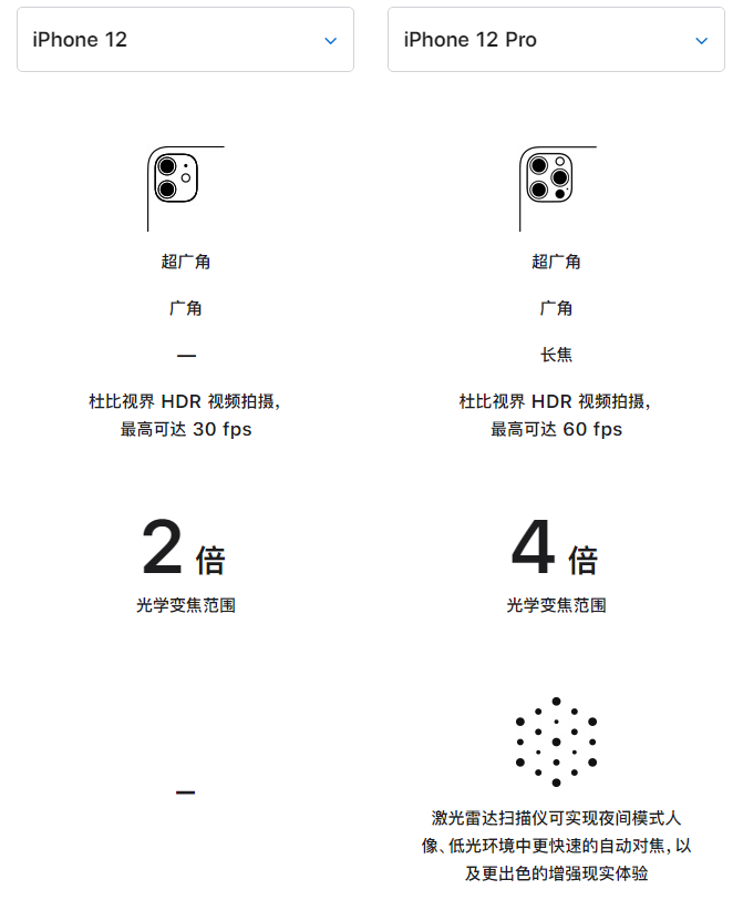 广水苹果手机维修分享苹果 iPhone 12 与 iPhone 12 Pro 选哪款 